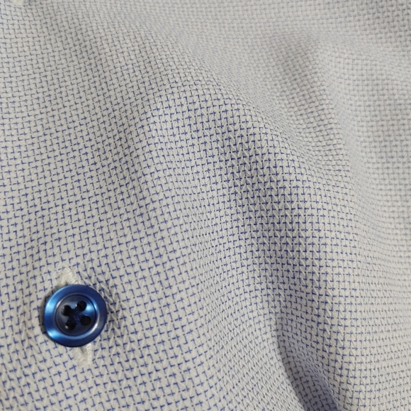 David Donahue Blue Patterned Long Sleeve Neck 16 Sleeve‎ 34/35 - Picture 4 of 6